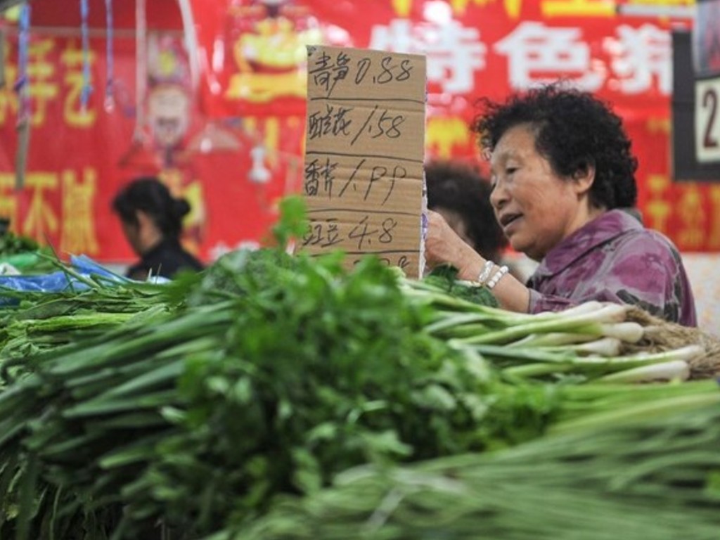 Pedagang Sayur di China