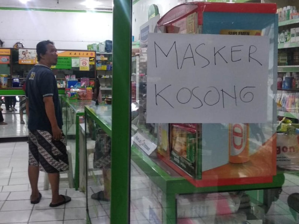 Masker kosong di Yogyakarta