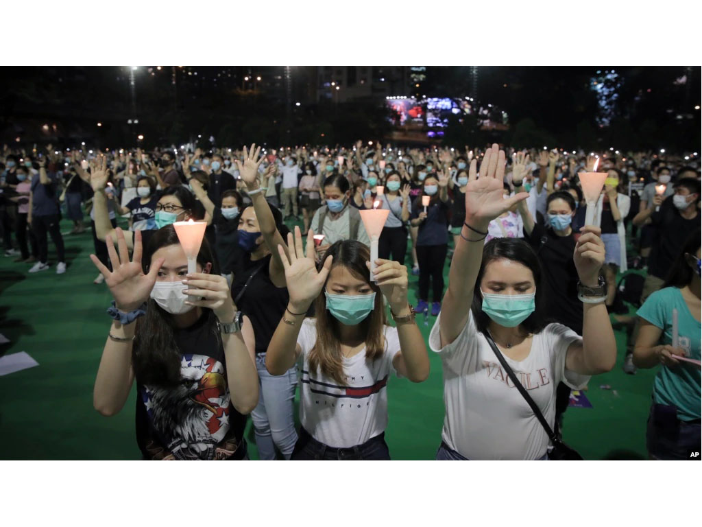 Demonstran di Hong Kong peringati tiananmen