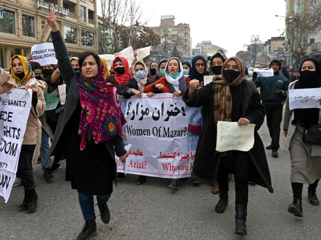 perempuan afghanistan unjuk rasa jan 2022