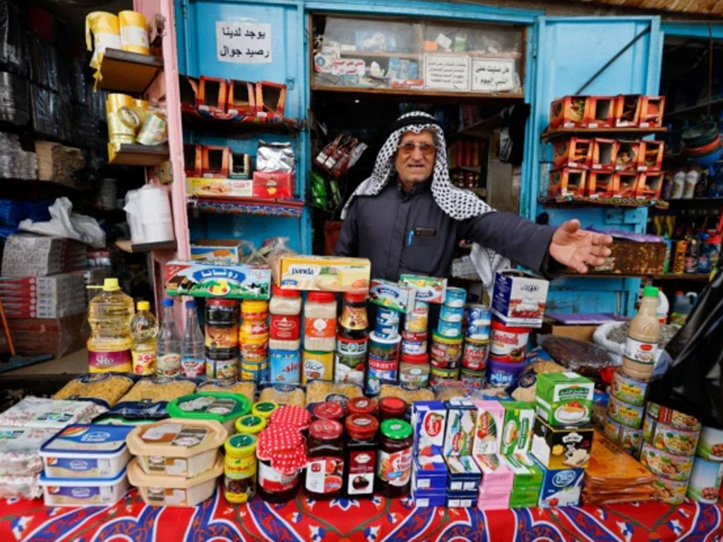 pedagang palestina jual bahan makanan