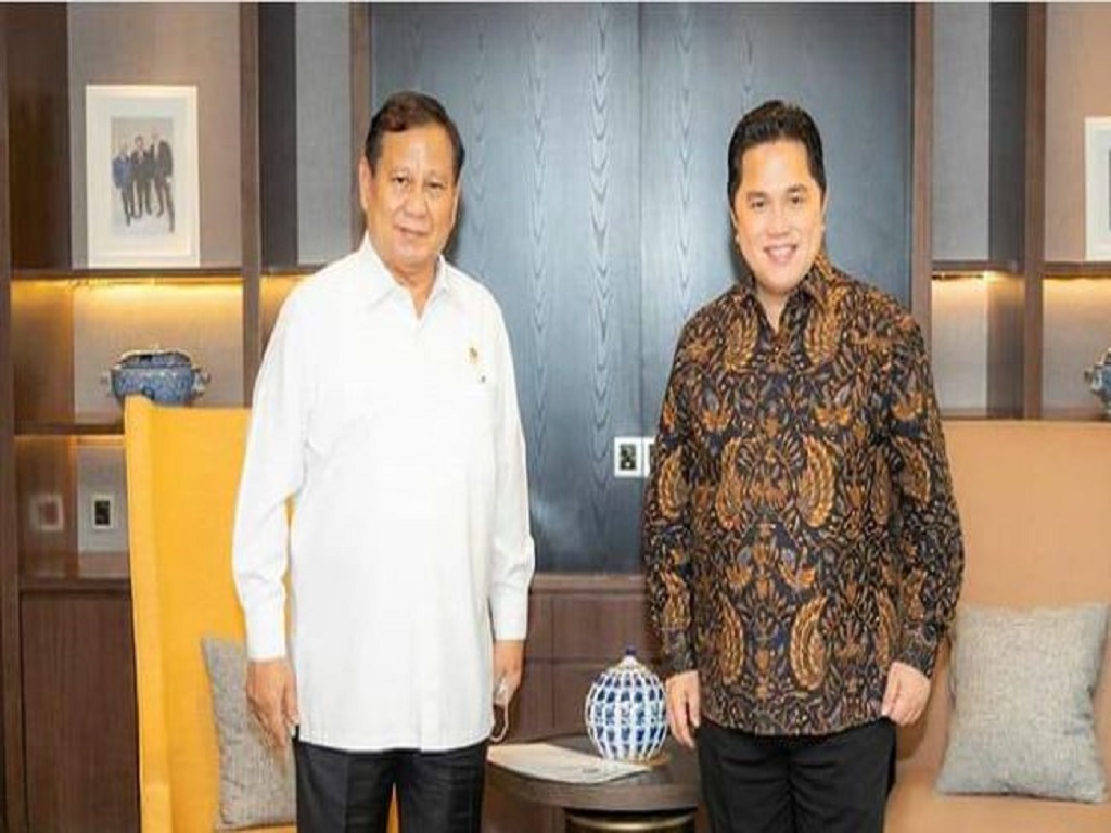 Prabowo dan Erick Thohir Raih Sentimen Positif di Kalangan Milenial dalam Survei Ipsos