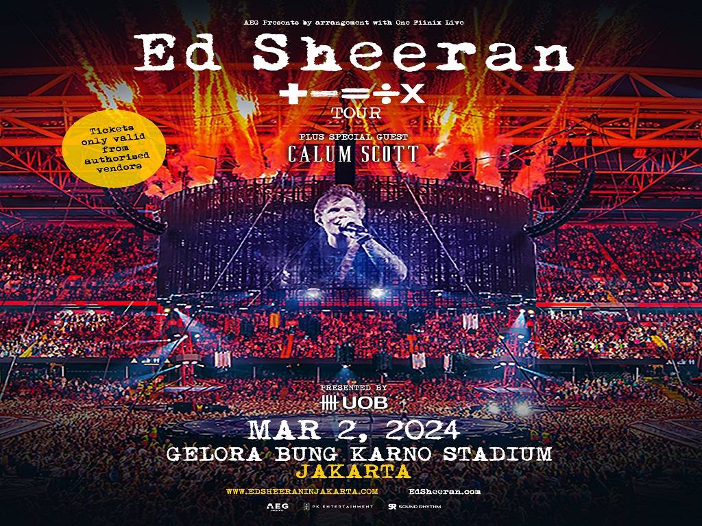 Ed Sheeran Bakal Konser di Jakarta 2 Maret 2024 Bertajuk Mathematics