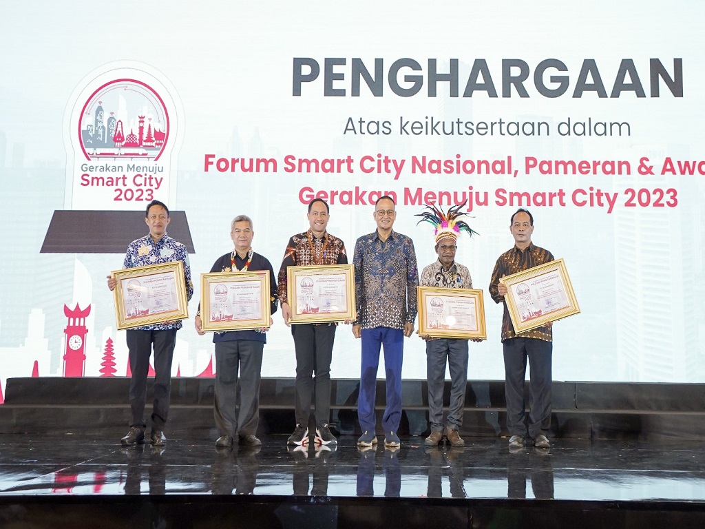 Berhasil Menyusun Rencana Induk Pembangunan Kota Cerdas, 50 Kota dan Kabupaten Raih Penghargaan dari Gerakan Menuju Smart City 2023