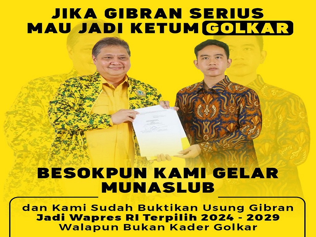 Gibran Rakabuming Dinilai Berpeluang Jadi Ketum Golkar, Begini Kata Bara JP