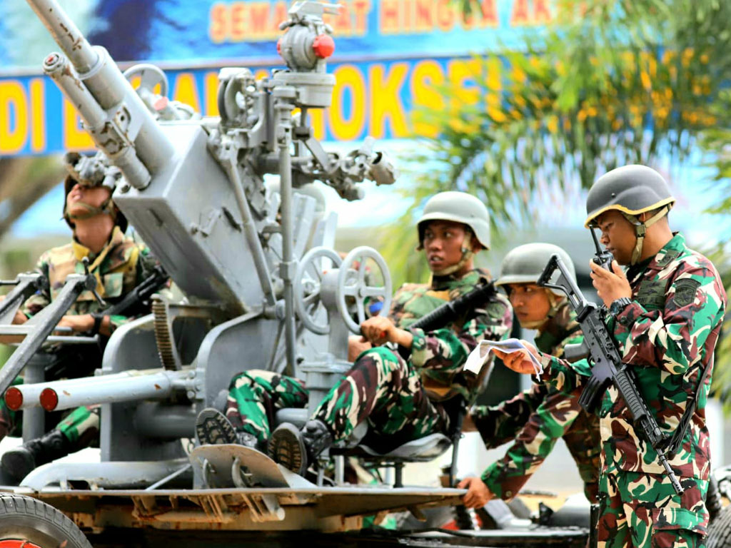 Danlanal TNI AL Lhokseumawe Kolonel Laut (P) Andi Susanto Buka Latihan Glagaspur Pangkalan P-1 dan P-2