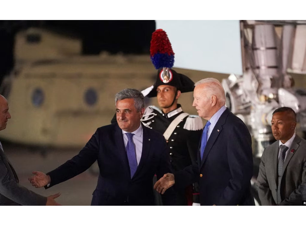 Biden tiba di Italia