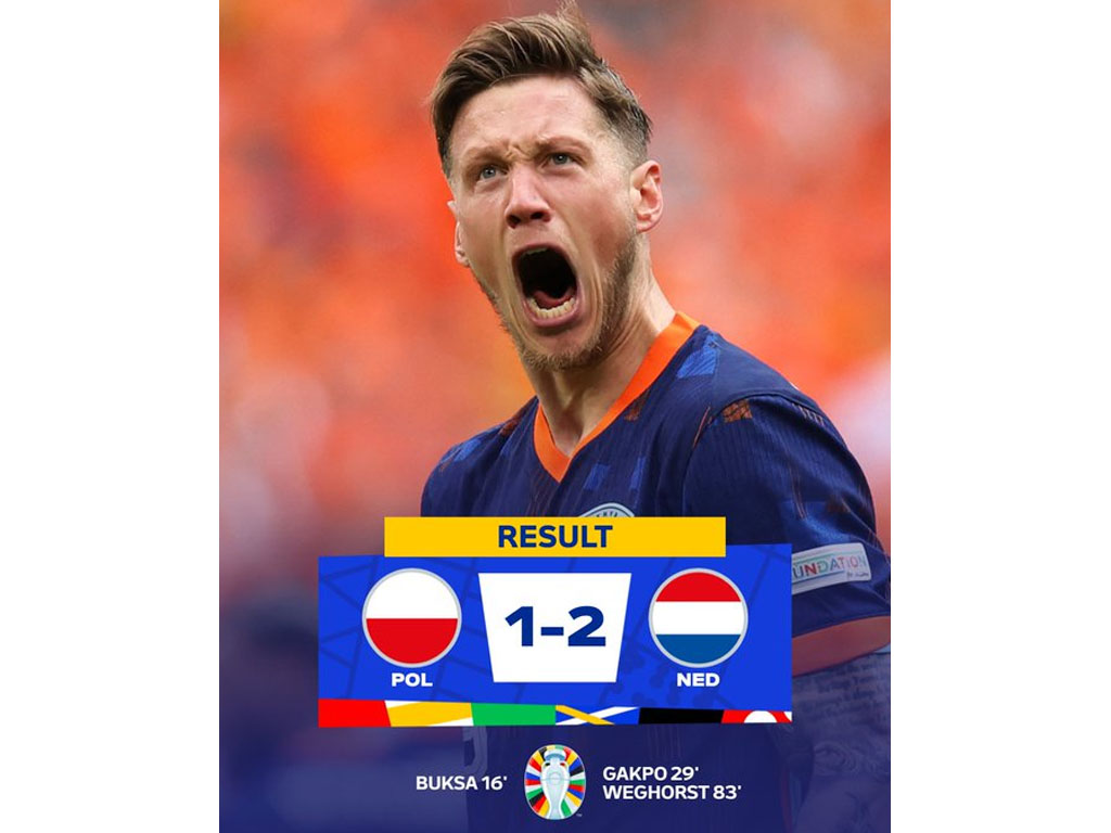 skor akhir Polandia vs Belanda