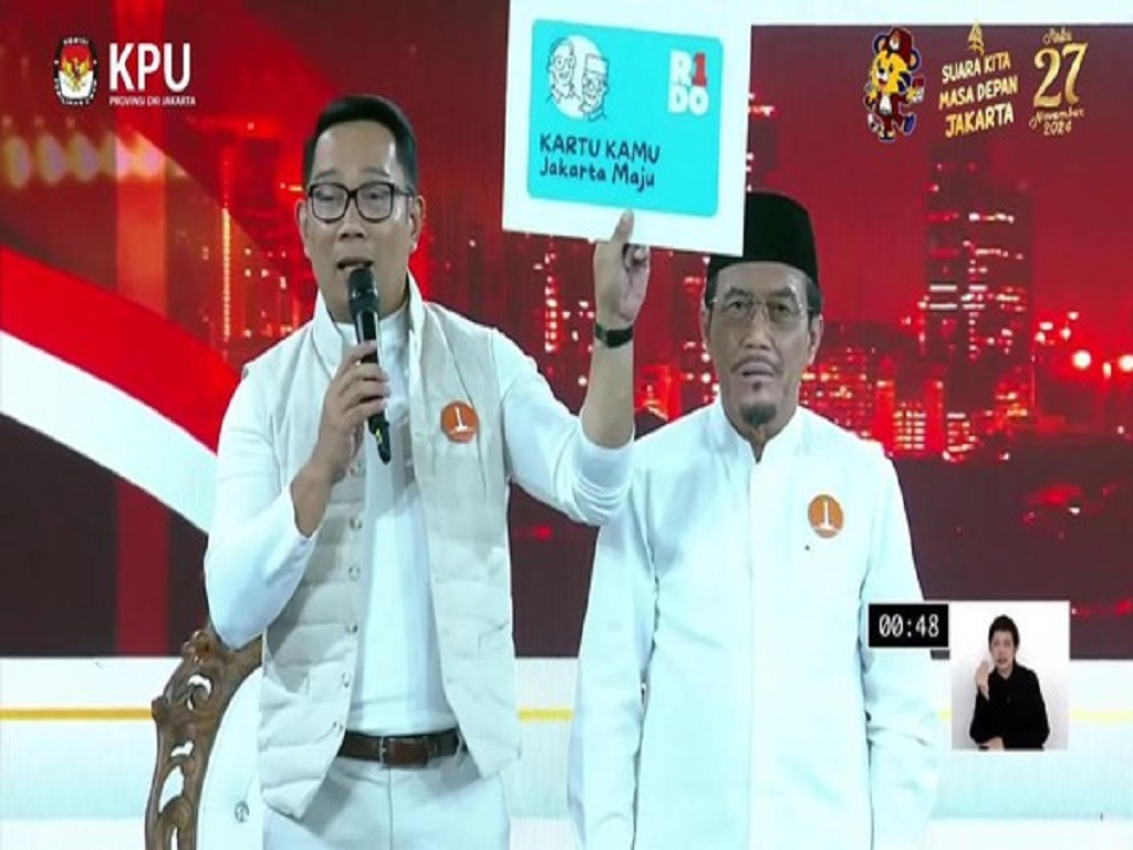 Debat Perdana Pilgub Jakarta, Ridwan Kamil Janji akan Bangun Budaya Betawi