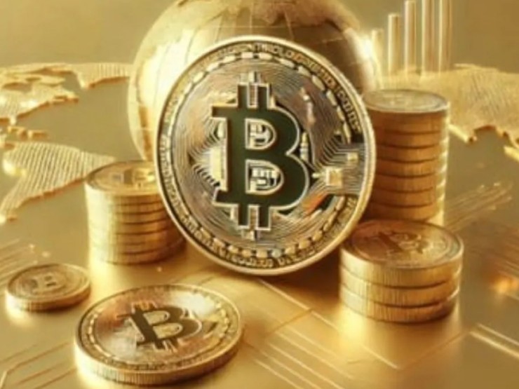 Grafik harga Bitcoin yang mengalami penurunan