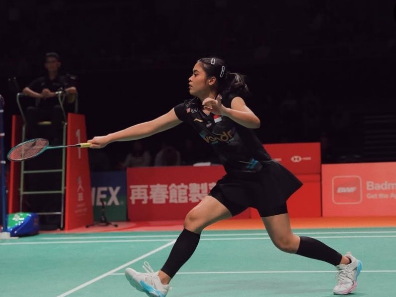 Pembulutangkis Indonesia Gregoria Mariska Tunjung Tumbangkan Lawan dari Denmark di India Open 2025