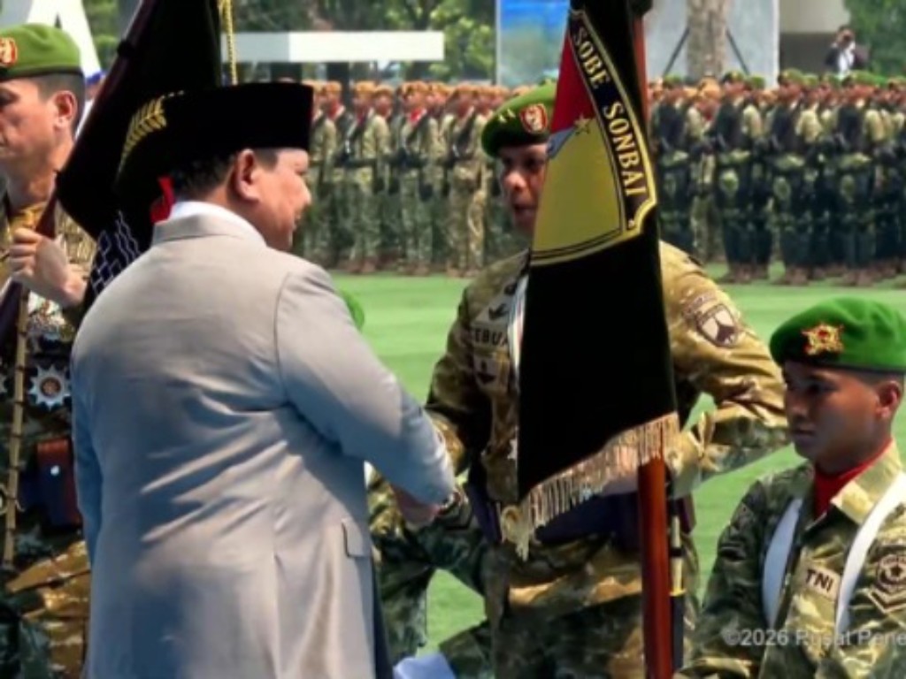 Presiden Prabowo Resmikan 6 Kodam Baru di HUT ke-81 TNI