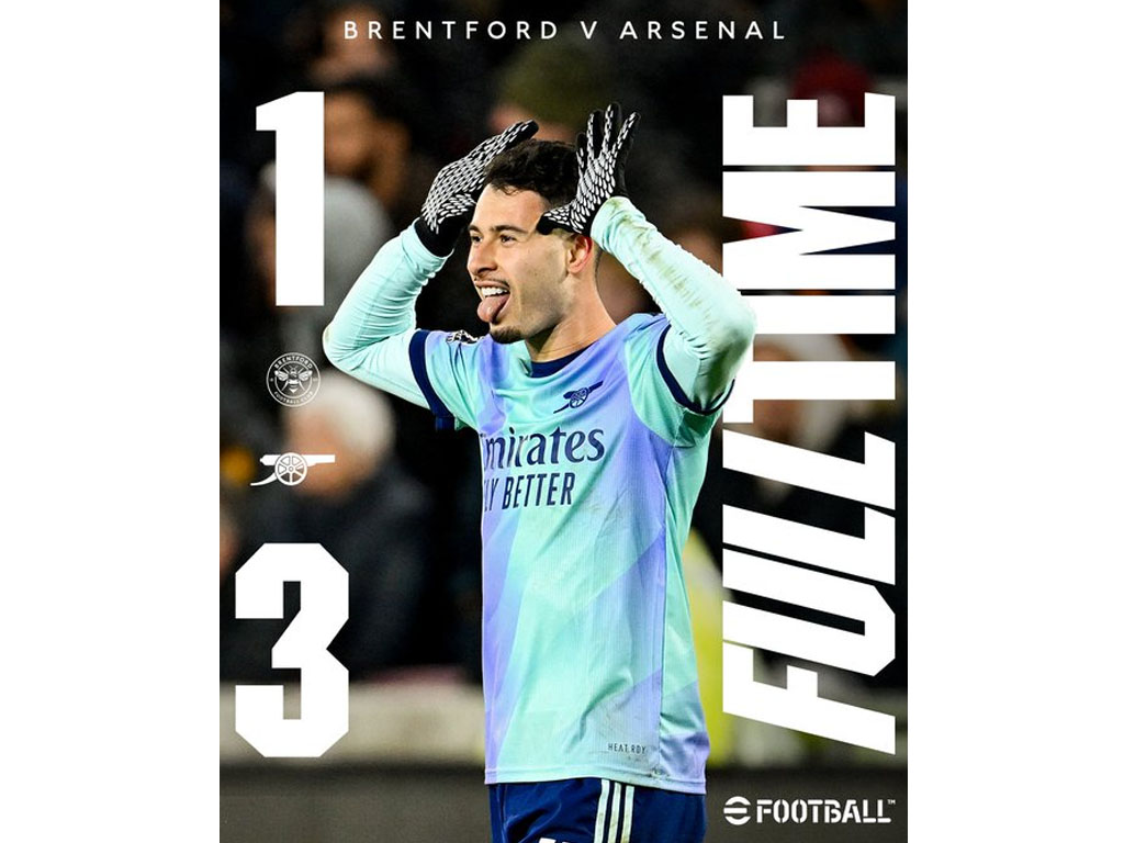 Arsenal Bukukan Kemenangan Atas Brentford di Liga Premier Inggris