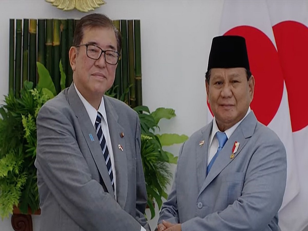 Presiden Prabowo Sambut Kedatangan PM Jepang di Istana Bogor