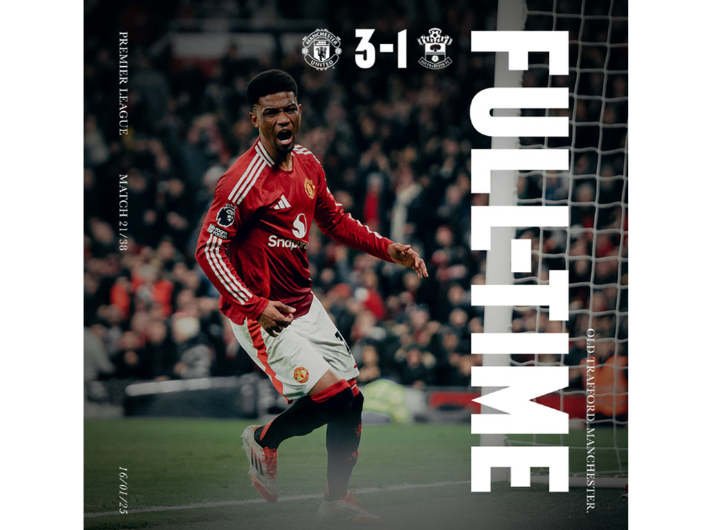 Manchester United Menang Laga Kandang Atas Southampton di Liga Premier Inggris
