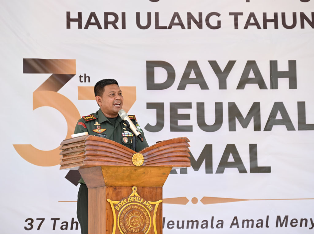 Danrem 011 Lilawangsa Kolonel Inf Ali Imran Hadiri HUT Ke-37 Dayah Jeumala Amal di Pidie Jaya