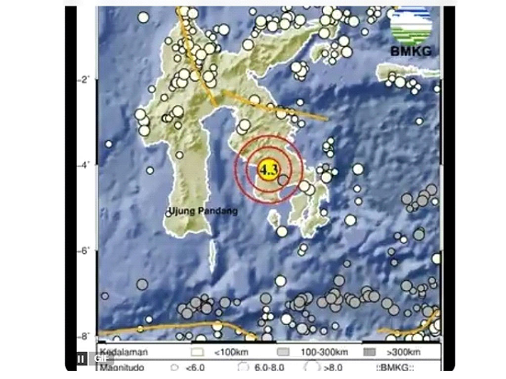 Gempa di Kolaka Timur di Sulawesi Tenggara pada 25 Januari 2025