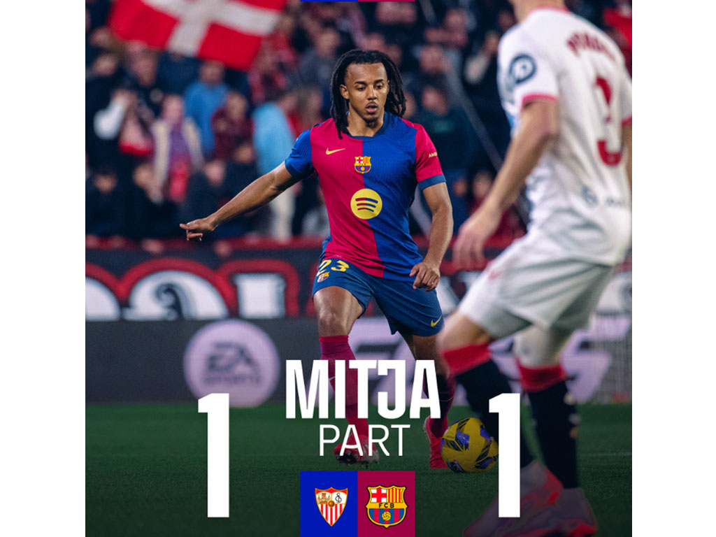 Barcelona Ditahan Sevilla Bermain Imbang Sampai Turun Minum di La Liga Spanyol