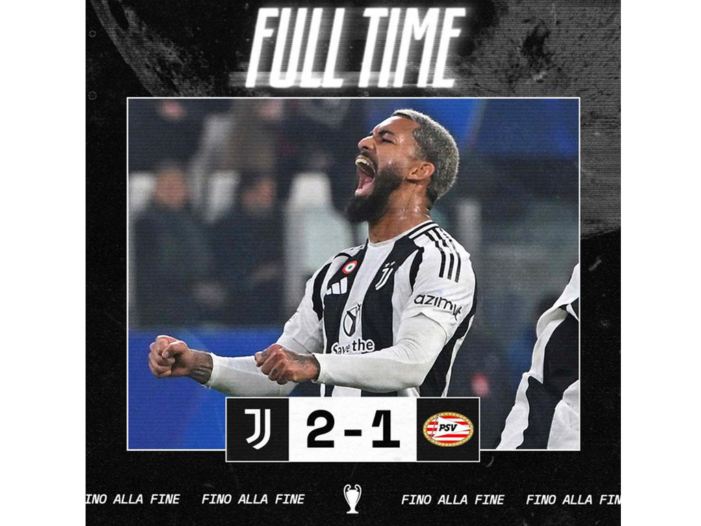 Juventus Catat Kemenangan Kandang Atas PSV di Leg 1 Babak Playoff Liga Champions