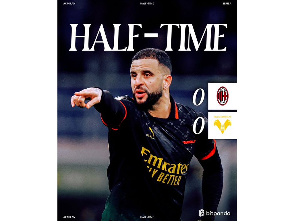 AC Milan Hanya Bisa Bermain Imbang Sampai Turun Minum dengan Hellas Verona di Serie A Italia