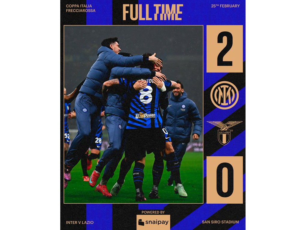 Inter Milan Lolos ke Semifinal Coppa Italia Singkirkan Lazio di Perempat Final