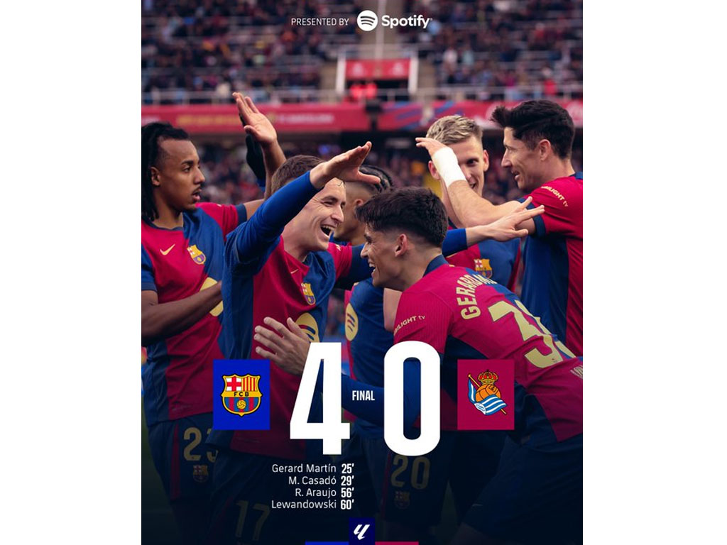 Barcelona Kembali ke Puncak Klasemen La Liga Spanyol Gilas Real Sociedad