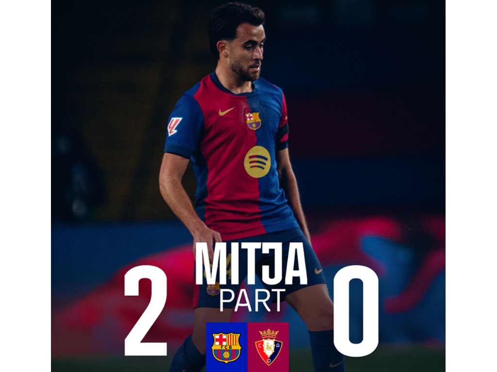Barcelona Unggul Atas Osasuna Sampai Turun Minum di Matchday 28 La Liga Spanyol