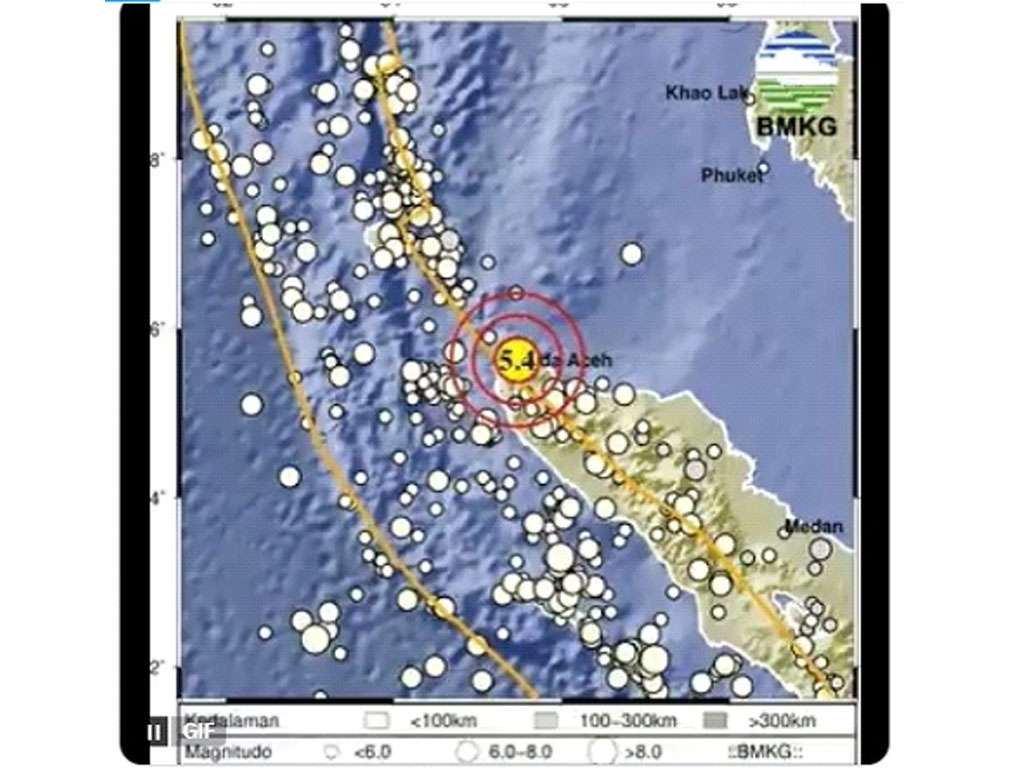 Gempa Bumi Guncang Banda Aceh Magnitudo 5,4