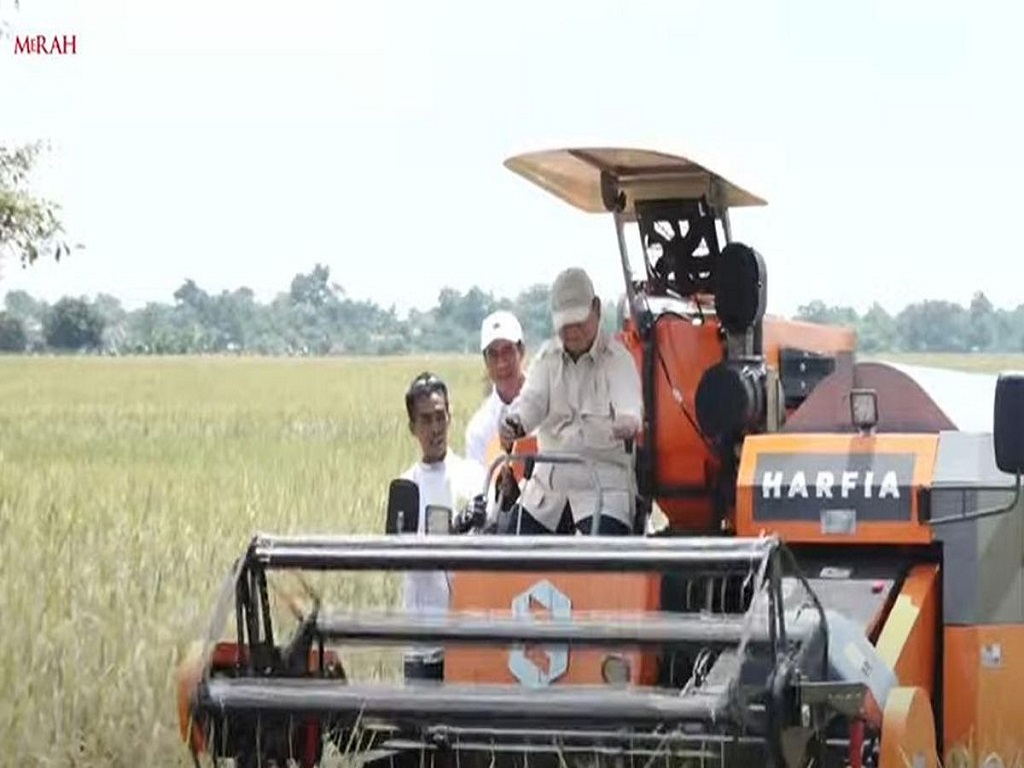 Presiden Prabowo Ikut Panen di Majalengka, Petani Keluhkan Hama Tikus