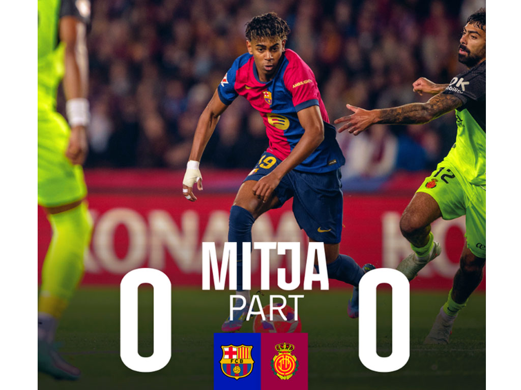 Barcelona Dipaksa Mallorca Bermain Imbang di Babak Pertama La Liga Spanyol