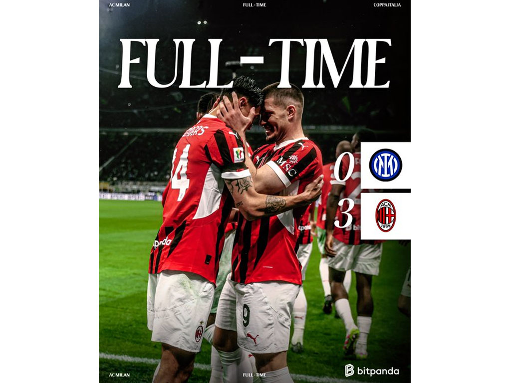 AC Milan Lolos ke Final Coppa Italia Singkirkan Inter Milan di Semifinal