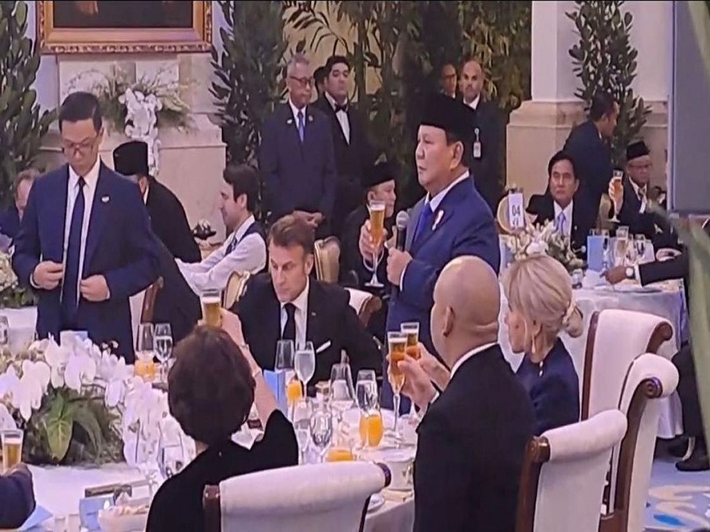 Istana Tegaskan Presiden Prabowo Minum Sari Apel di Jamuan dengan Presiden Macron