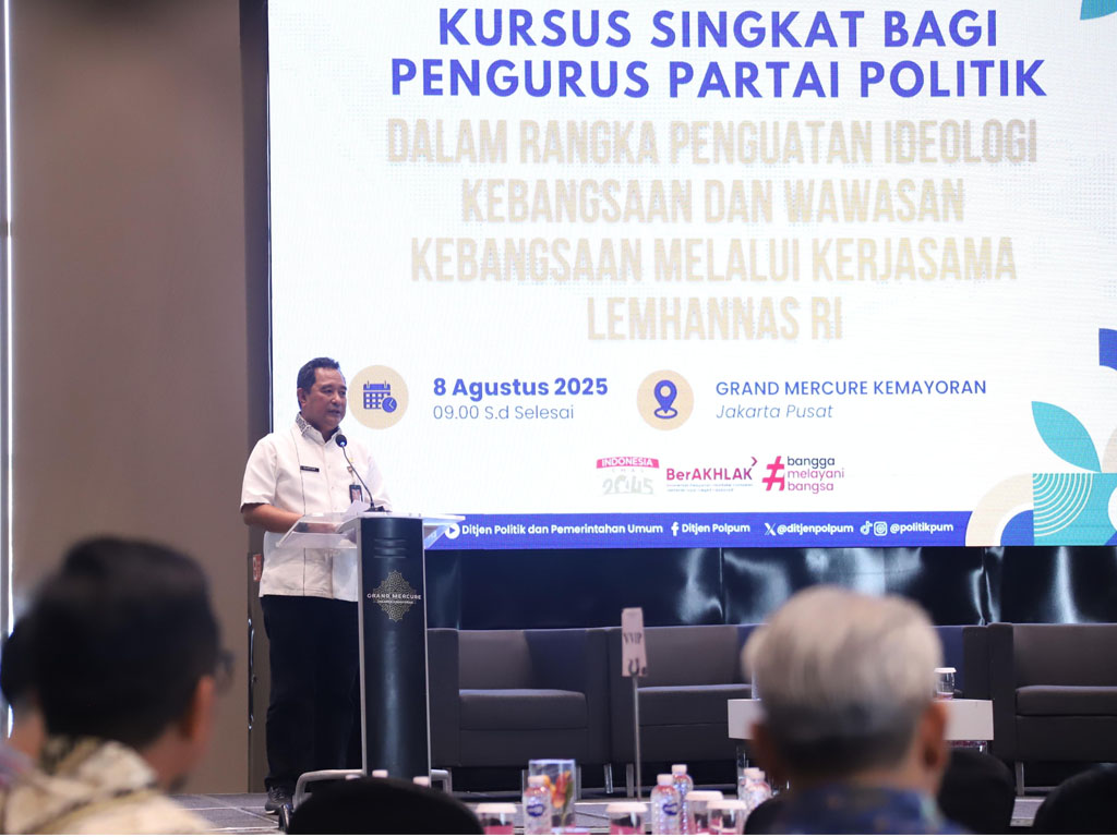 Polpum Kemendagri Gelar Penguatan Ideologi bagi Pengurus DPP Partai Politik