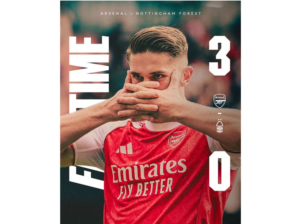 Arsenal Menang Besar Atas Nottingham Forest di Liga Primer Inggris