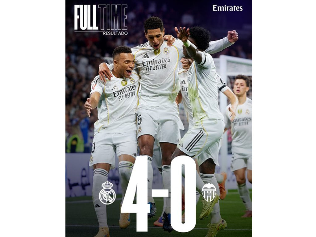 Real Madrid Kokoh di Puncak Klasemen Setelah Gasak Valancia di La Liga Spanyol