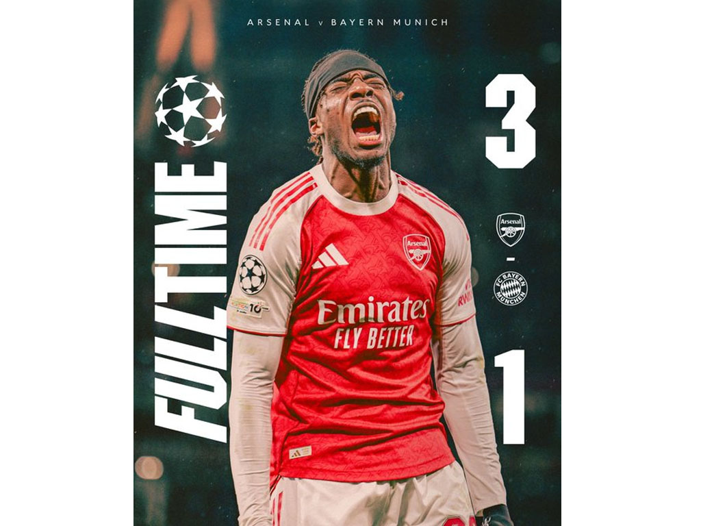 Arsenal Gusur Bayern Munich dari Puncak Klasemen Fase Liga di Liga Champions