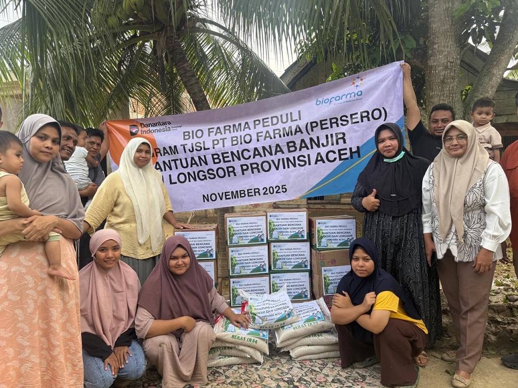 Bio Farma Group Komitmen PemulihanMasyarakat Terdampak Bencana: SalurkanBantuan di Provinsi Aceh