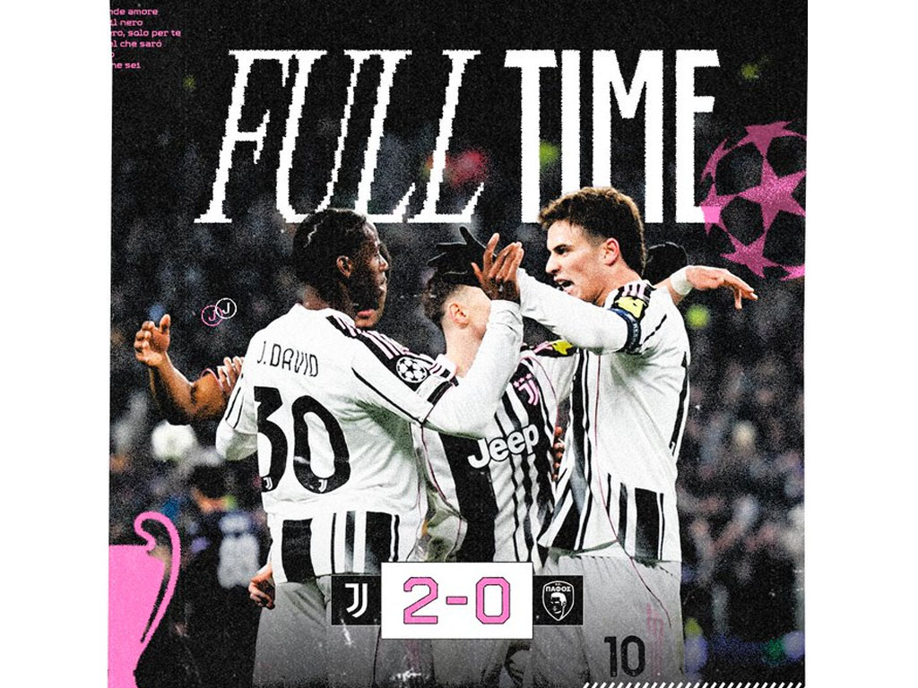 Juventus Menang Laga Kandang Lawan Pafos di Fase Liga Liga Champions