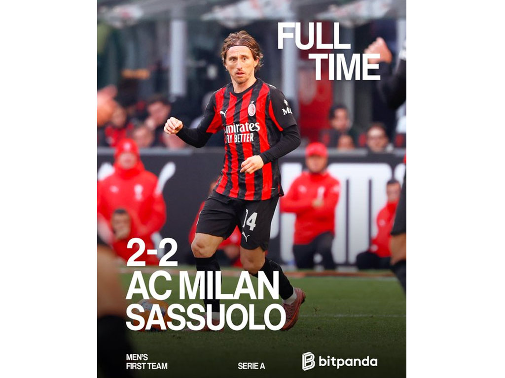 AC Milan Dipaksa Sassuolo Bermain Imbang di Serie A Italia