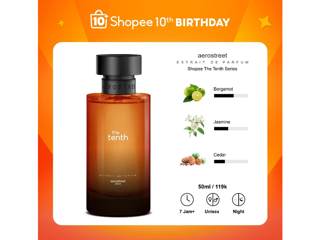 Aerostreet Luncurkan Parfum ‘The Tenth’ Jadi Simbol Perjalanan Satu Dekade Tumbuh Bersama Shopee