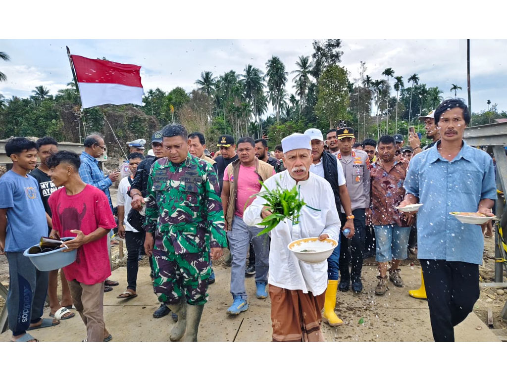 Danrem 011 Lilawangsa Kol Inf Ali Imran Lapor ke Kasad tentang Jembatan Bailey Bireuen Rampung
