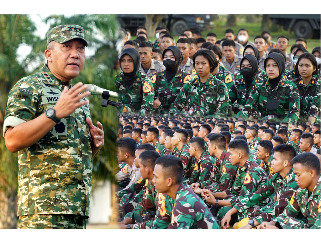 Danjen Akademi TNI Letjen TNI Sidharta Wisnu Graha Berikan Pengarahan Kepada Satgastar Aksi Kemanusian di Aceh Tamiang