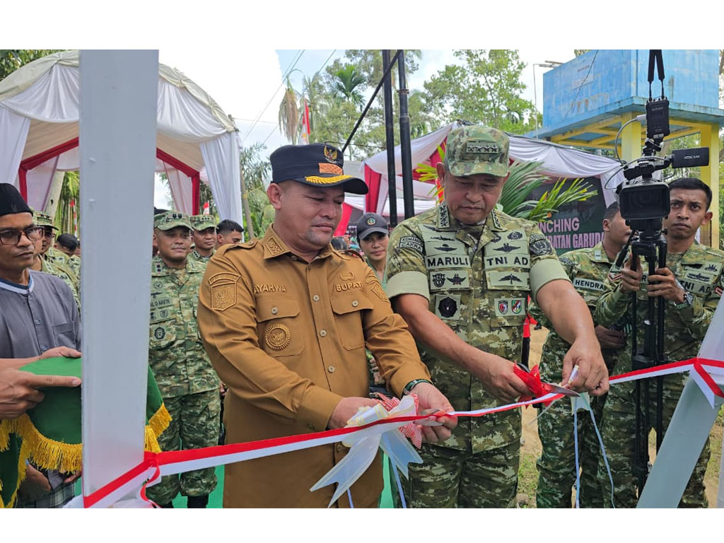 Kasad Jenderal TNI Maruli Simanjuntak Launching 200 Jembatan Garuda di Seluruh Indonesia dari Aceh Utara