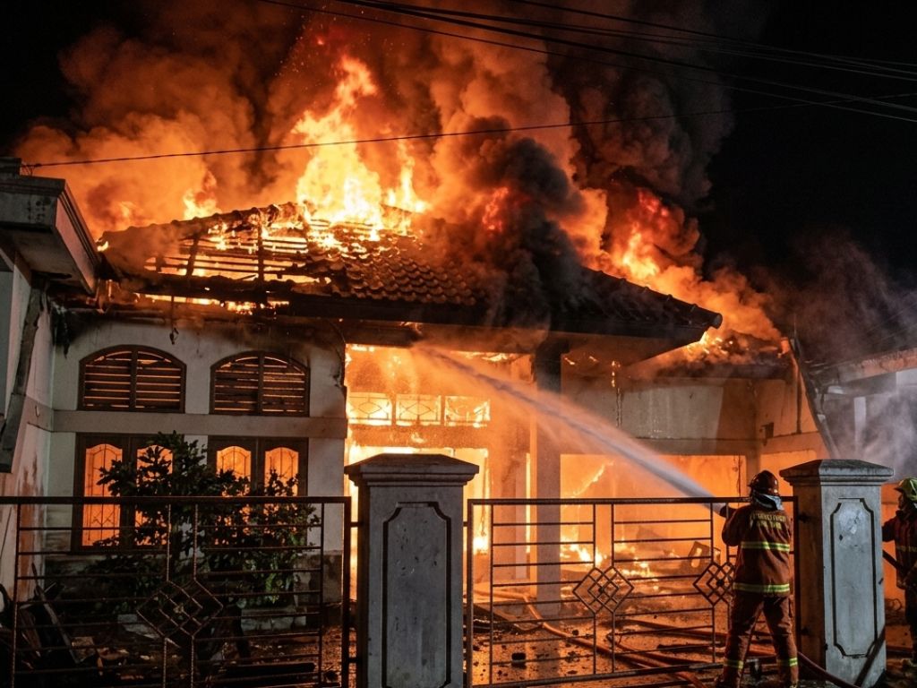 Kobaran di Tapos, Warga Depok Terkejut di Tengah Malam
