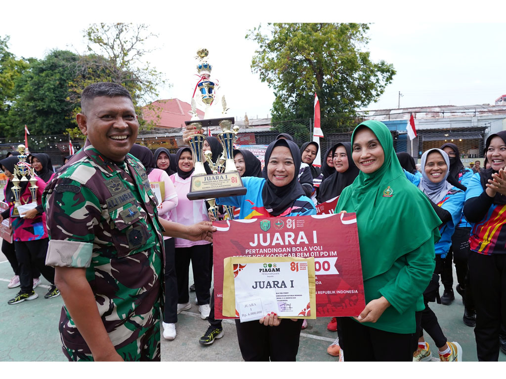 Korem 011 Lilawangsa Gelar Perlombaan untuk Prajurit dan Persit serta Anak-anak Prajurit Memeriahkan HUT RI Ke-81